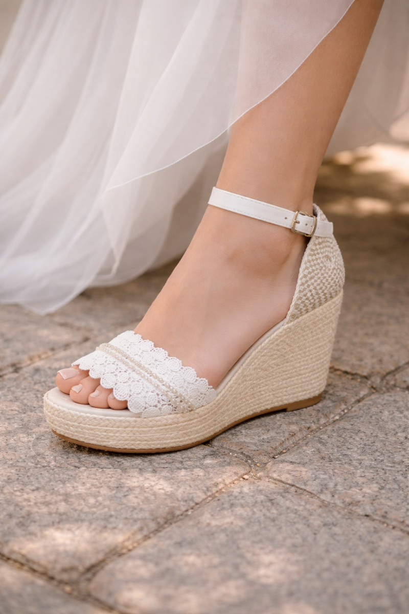 Cuñas o Alpargatas de Novia Modelo 296.