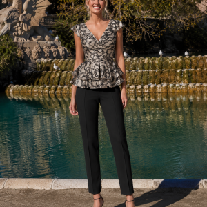 Pantalón y Top de fiesta color negro.