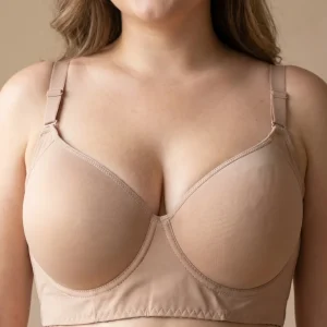 Bra Curvy Banda Ancha Nude Soporte Real Talla Extra Copa D-DD