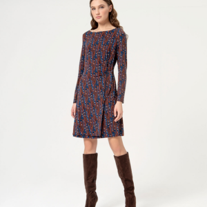 Vestido cruzado estampado