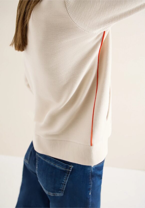 Chaqueta beige detalle naranja - Imagen 4