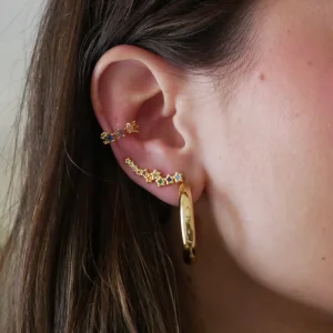 EAR CUFF ESTRELLAS MULTICOLOR (UNIDAD)