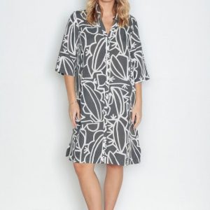 Vestido camisero Kuas plomo