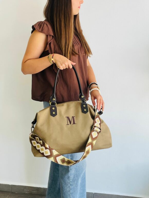 Bolso lona camel personalizado - Imagen 3