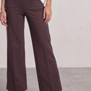 Pantalón elástico vino