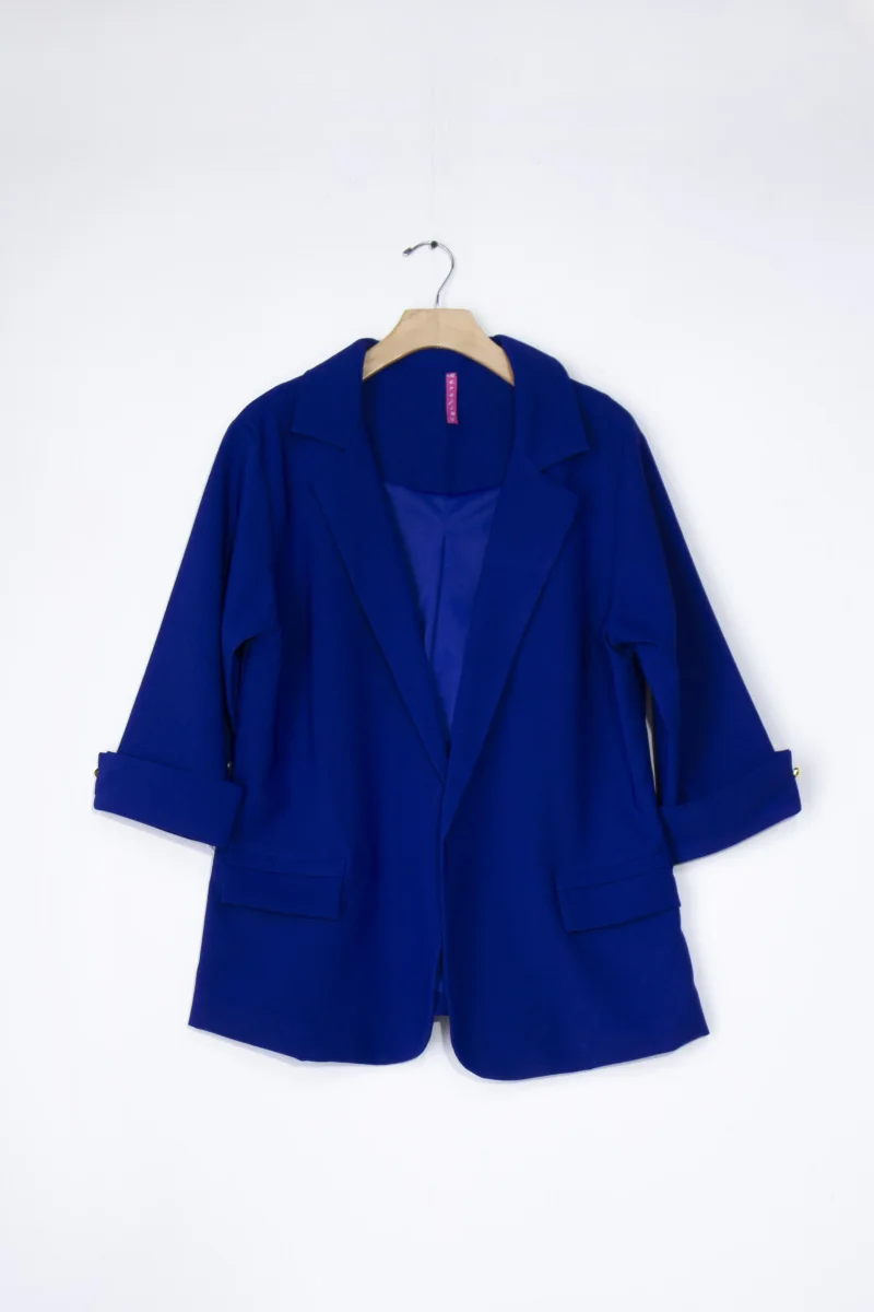 Blazer Curvy Elegante Oficina Forro Stretch Fit Relajado - Imagen 4