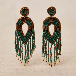 Pendiente boho verde