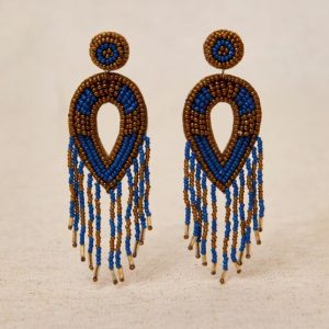 Pendiente boho azul