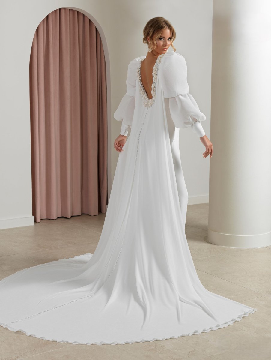 Vestido de novia sencillo y elegante - Imagen 3