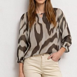Blusa gasa estampada