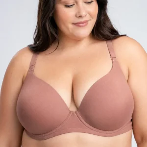 Bra Curvy Sin Costura Liso Copa DD Talla 38 Invisible Realce