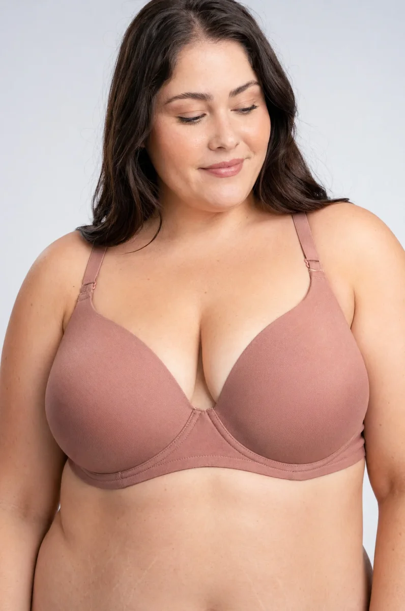 Bra Curvy Sin Costura Liso Copa DD Talla 38 Invisible Realce - Imagen 2