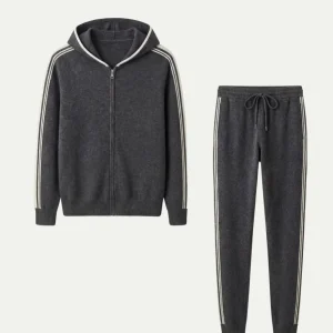 Conjunto de Firma Gris Oscuro con Capucha