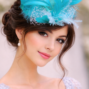 Casquete Verde Agua para eventos de tarde