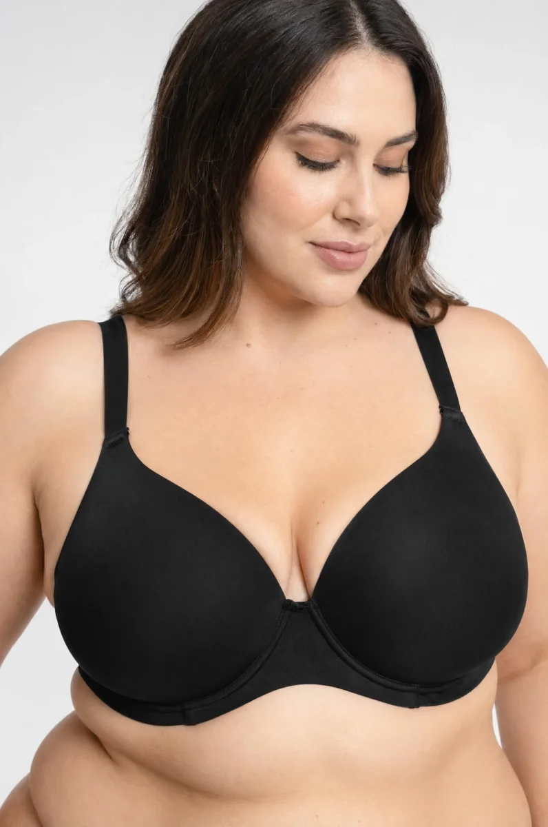 Bra Curvy Sin Costura Liso Copa D Talla 40 Invisible Realce