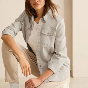 Chaqueta rayas beige