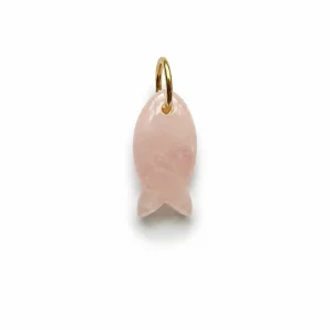 CHARM PEZ CUARZO ROSA NATURAL