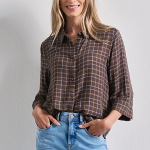Camisa cuadros marrón