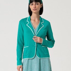 Blazer punto esmeralda