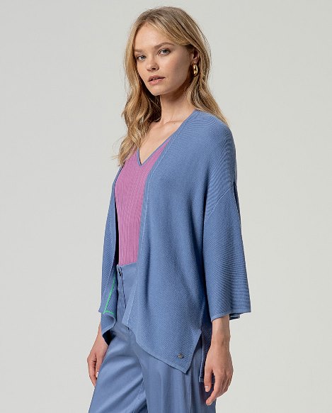 Kimono punto abierto azul - Imagen 3