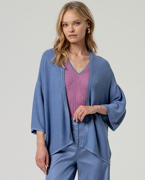 Kimono punto abierto azul