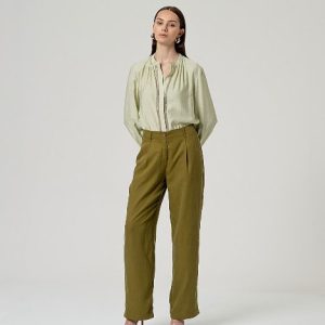 Pantalón recto verde