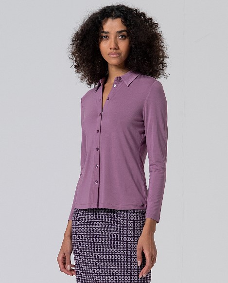 Camisa básica ciruela - Imagen 2