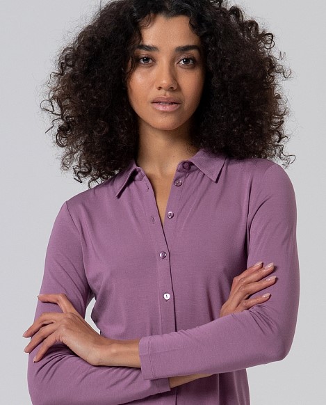 Camisa básica ciruela - Imagen 3