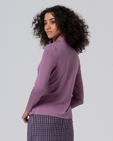 Camisa básica ciruela - Imagen 4