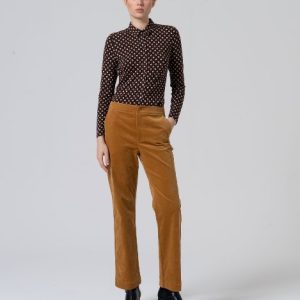 Pantalón recto pana mostaza