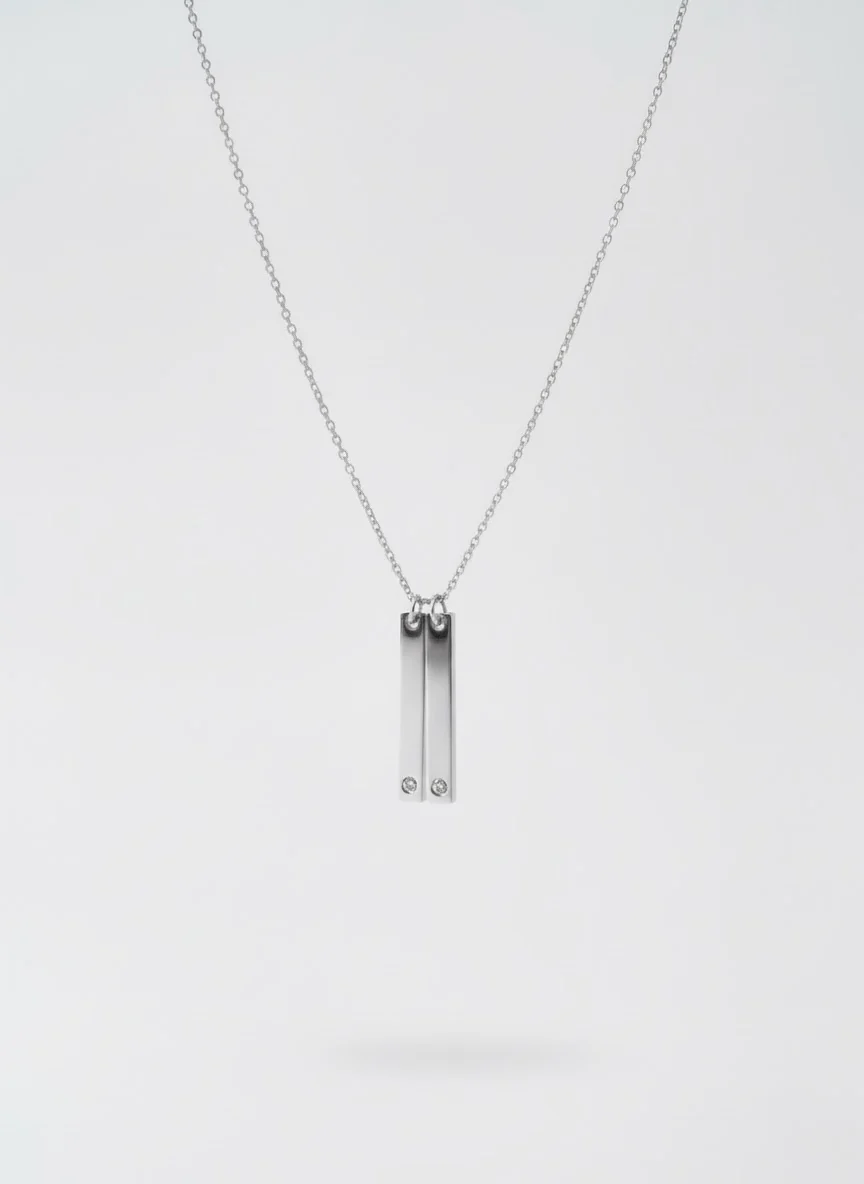 COLLAR DOUBLE LINE CIRCON (personalizable) - Imagen 4