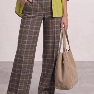 Pantalón suave cuadros