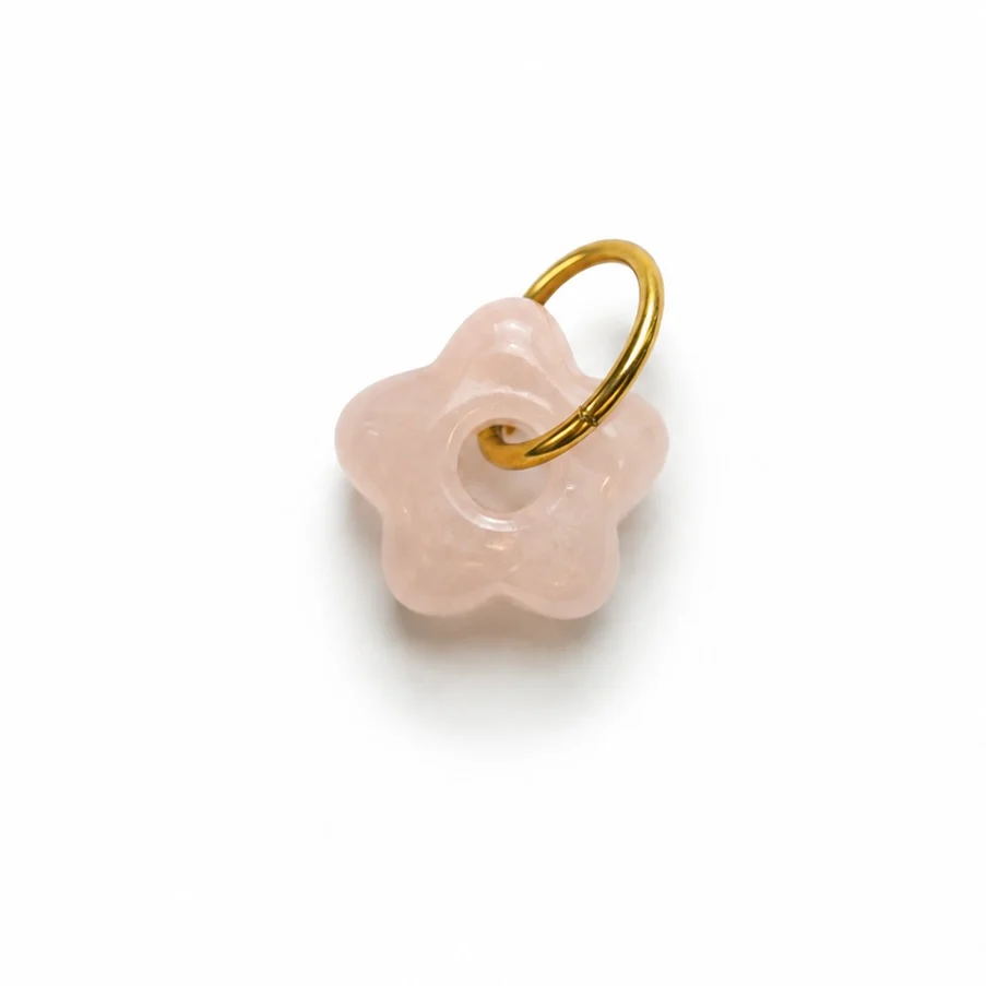 CHARM FLOR CUARZO ROSA NATURAL
