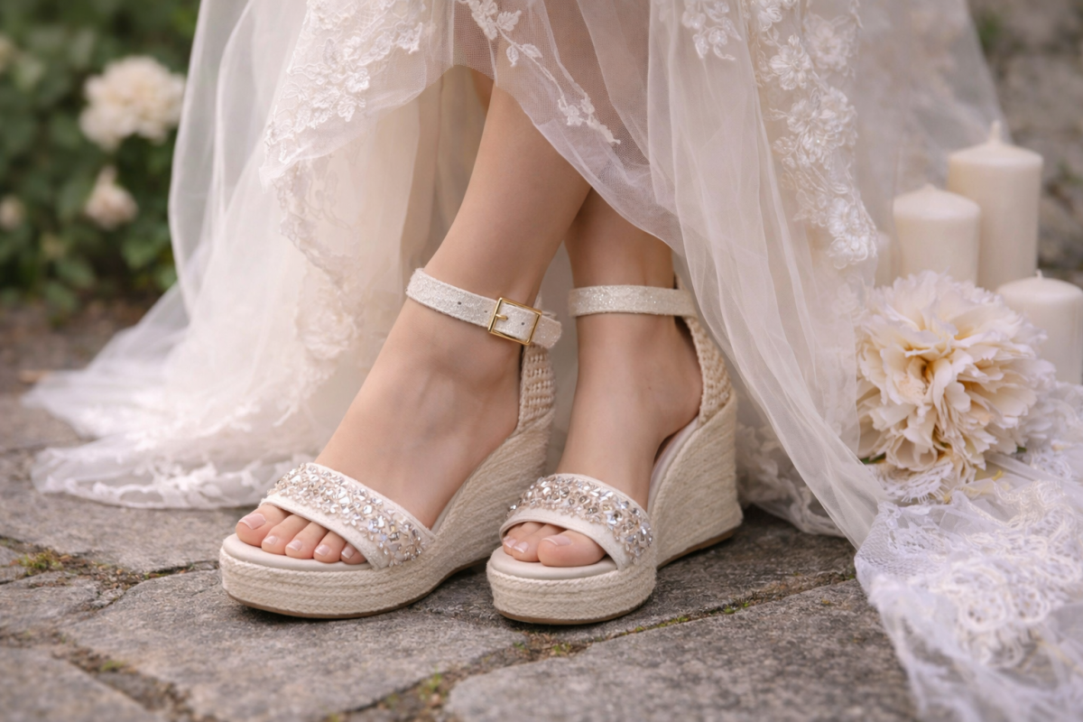 Cuñas o Alpargatas de Novia modelo 163 - Imagen 2