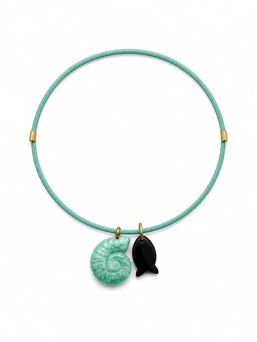 CHARM CARACOLA AMAZONITA NATURAL - Imagen 3