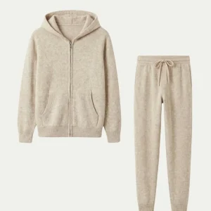 Conjunto de Firma Beige con Capucha