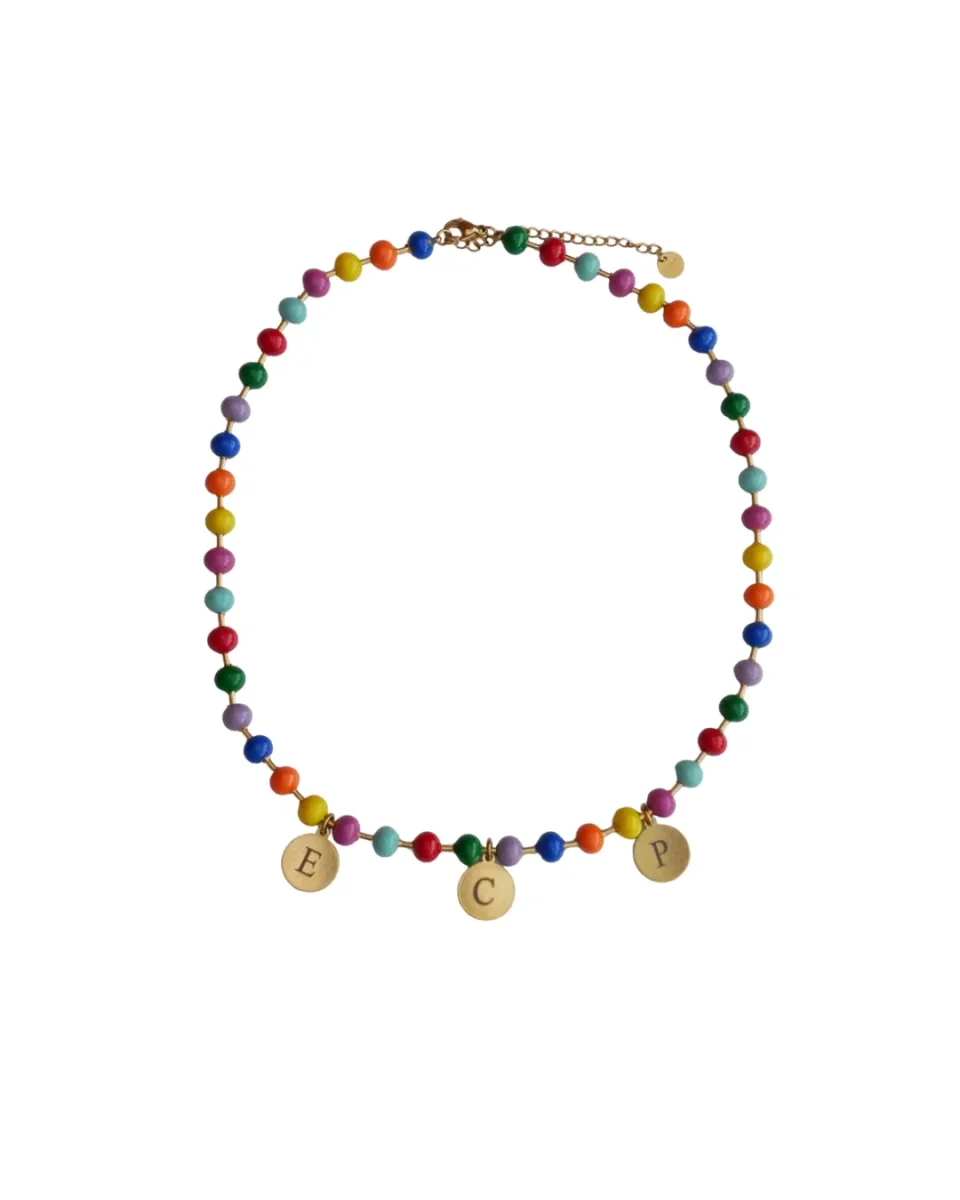 COLLAR BOLAS MULTICOLOR (personalizable) - Imagen 2