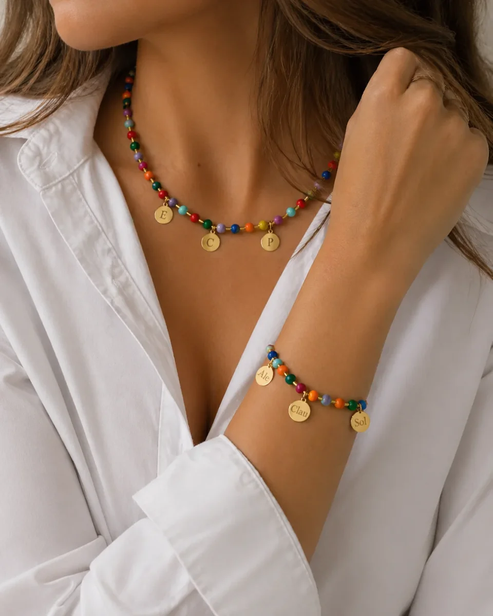 COLLAR BOLAS MULTICOLOR (personalizable) - Imagen 3