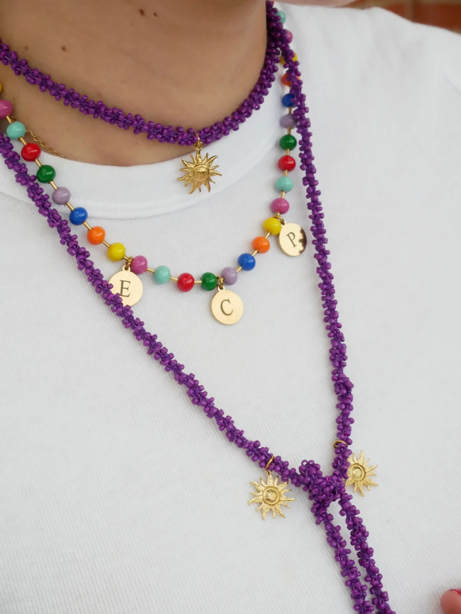 COLLAR BOLAS MULTICOLOR (personalizable) - Imagen 4