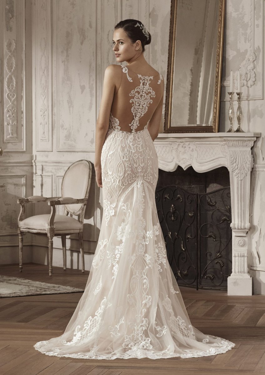 Vestido de novia corte sirena de encaje. - Imagen 3