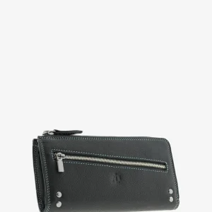 Satine — Cartera grande con cremallera exterior