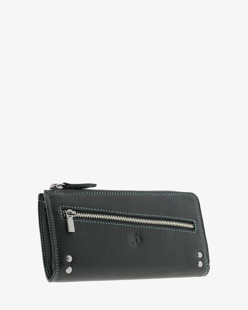 Satine — Cartera grande con cremallera exterior