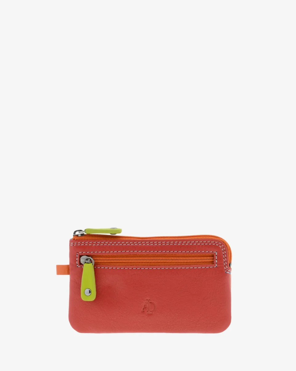 Básicos atemporales — Monedero fino combinado con doble cremallera