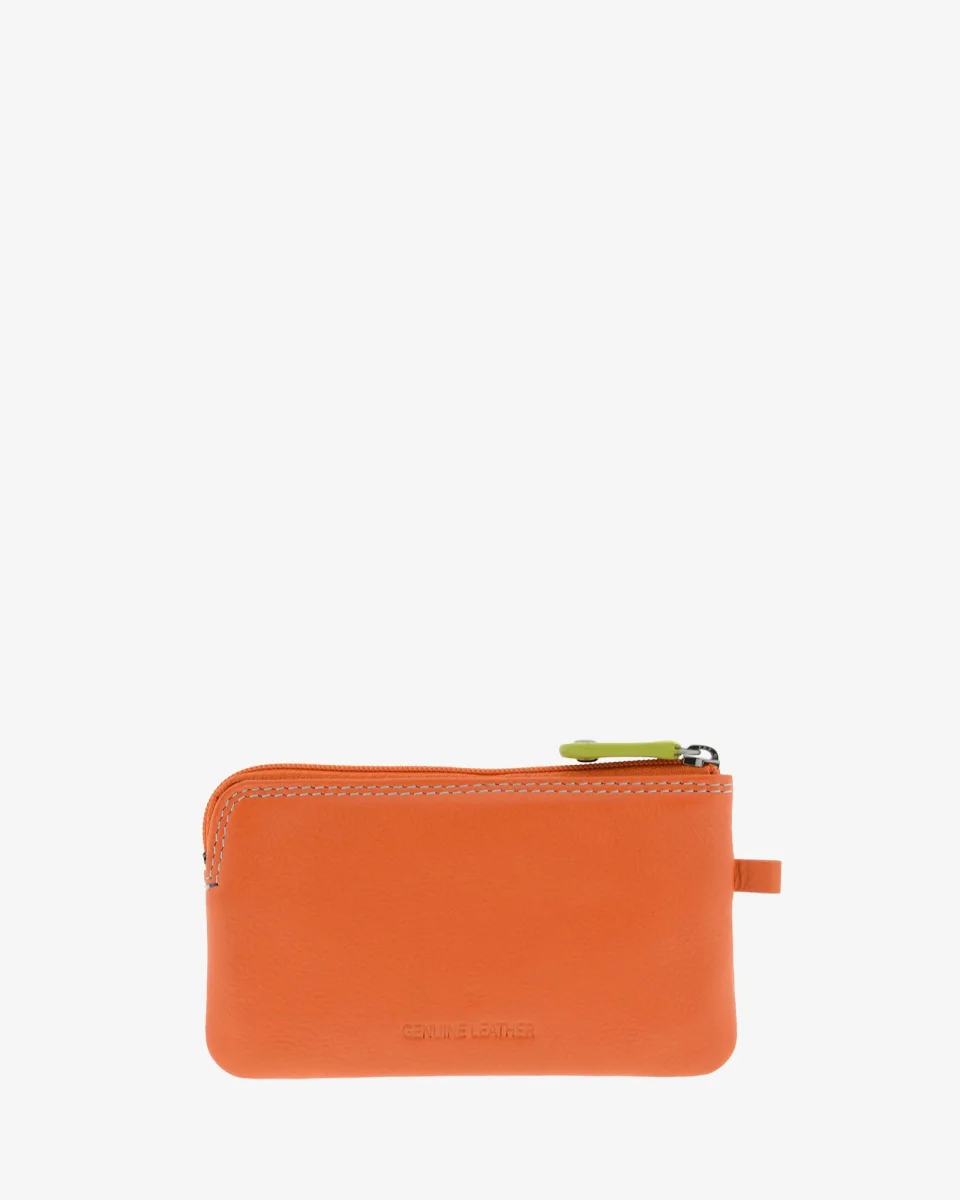 Básicos atemporales — Monedero fino combinado con doble cremallera - Imagen 3