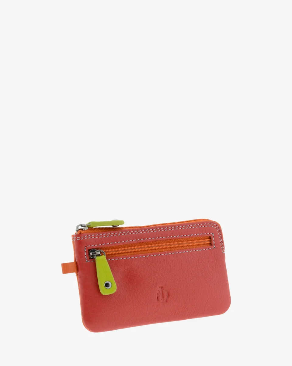 Básicos atemporales — Monedero fino combinado con doble cremallera - Imagen 4