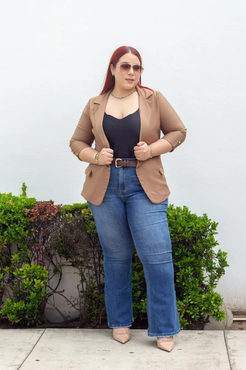 Blusa Curvy Tirantes Satín Brillo Sutil Clásica Femenina - Imagen 5
