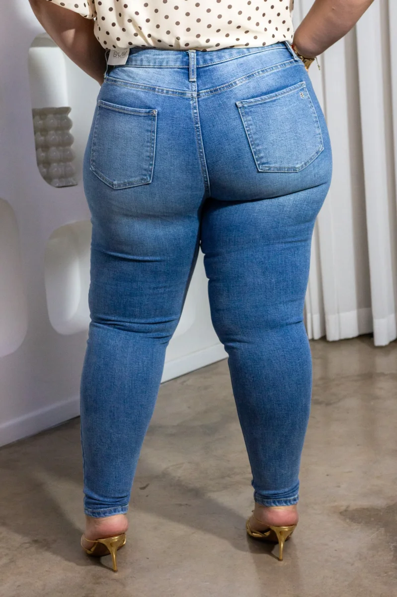 Jeans Curvy Skinny Basico Claro - Imagen 5