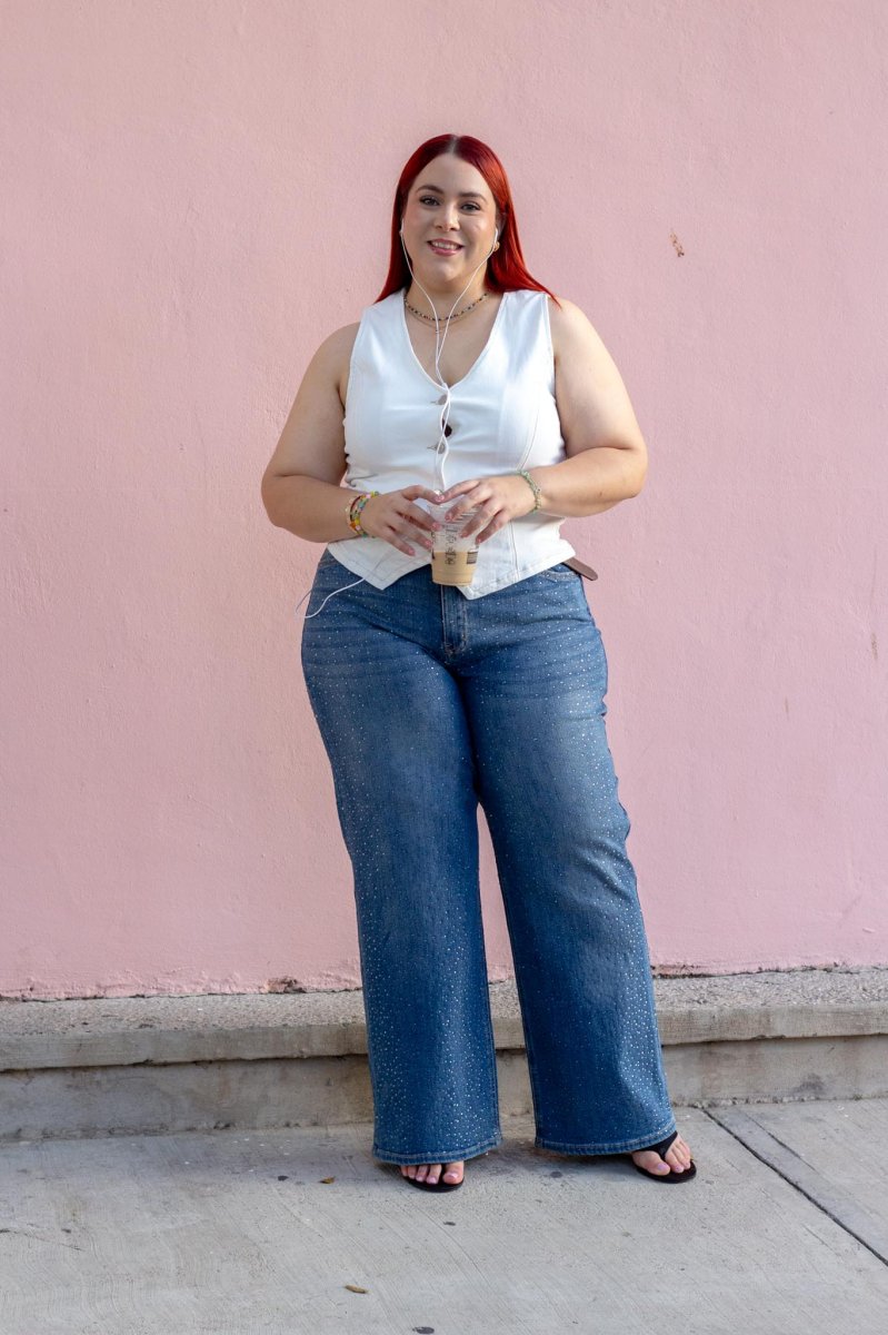 Chaleco Curvy Mezclilla Ivory - Imagen 4