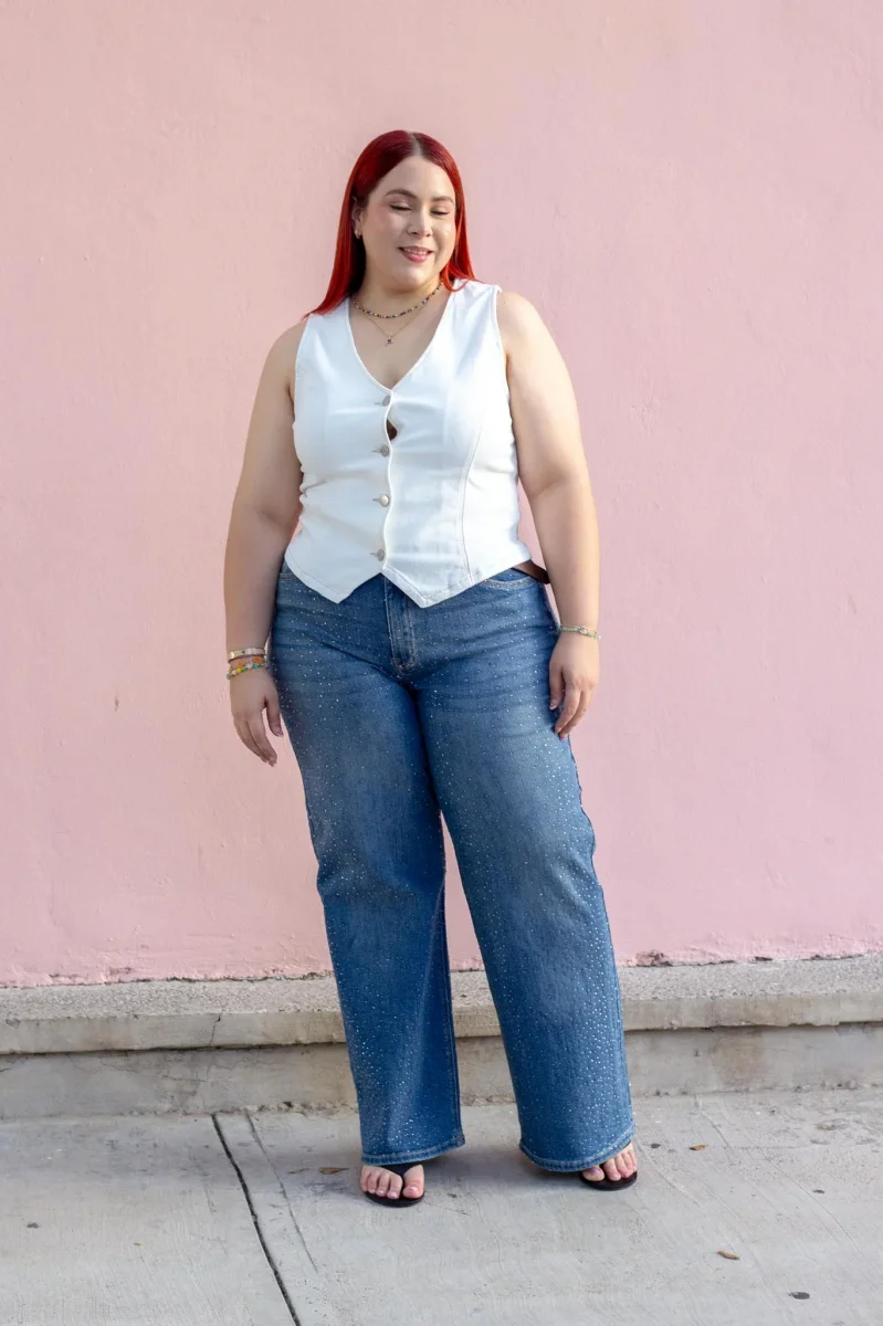 Chaleco Curvy Mezclilla Ivory - Imagen 5