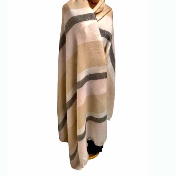 BUFANDÓN XXL PLUS FA. Winternew. Line Beige - Imagen 2
